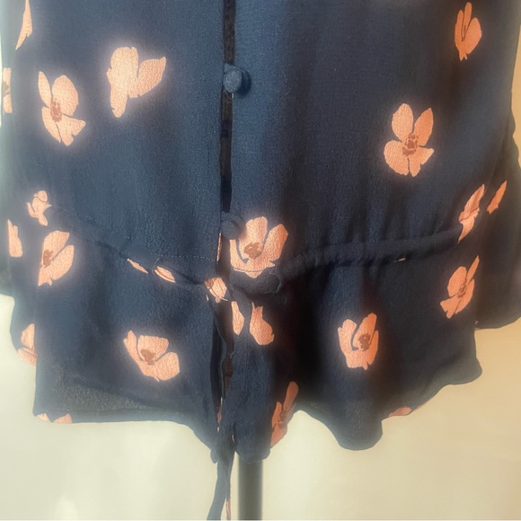 Rails Bretton Navy Poppies Blouse - Picture 6 of 9